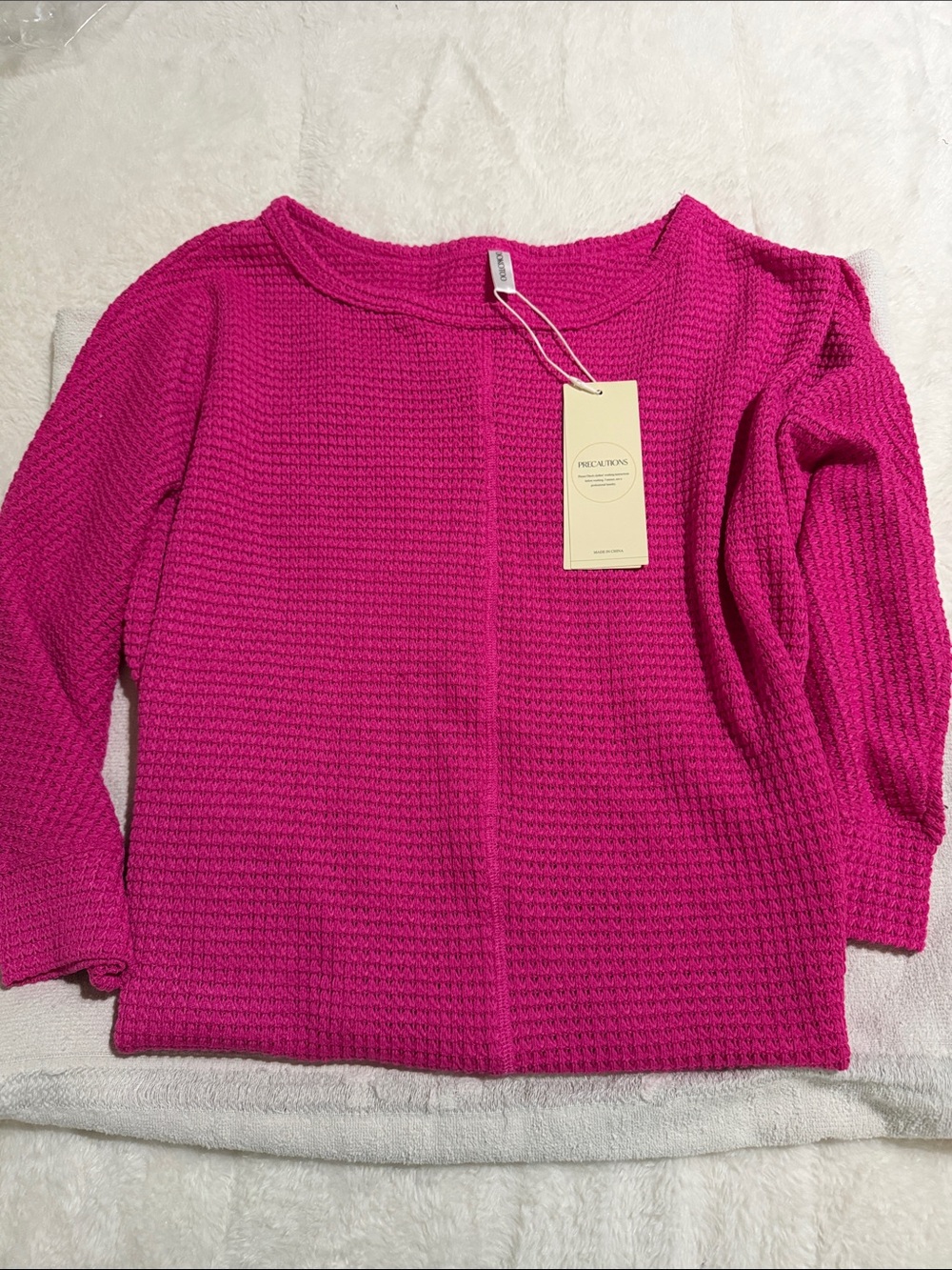 Women’s Textured Tunic Top in Fuchsia Pink